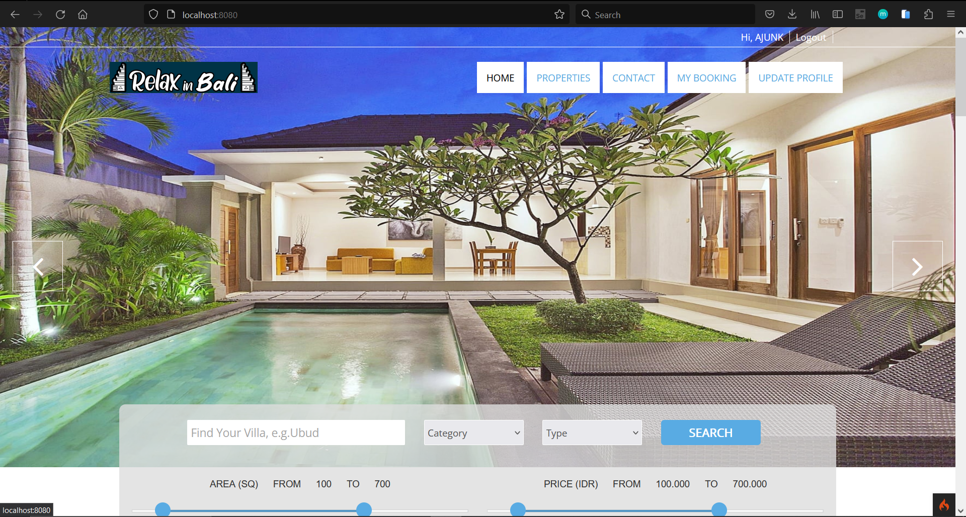 Booking Villa